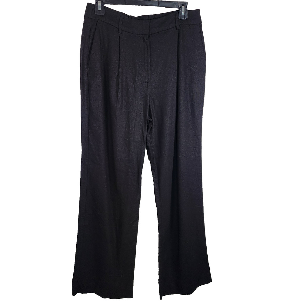 Old Navy Women Extra High Waist Linen Blend Taylor Wide Leg Trouser Pants Size M
